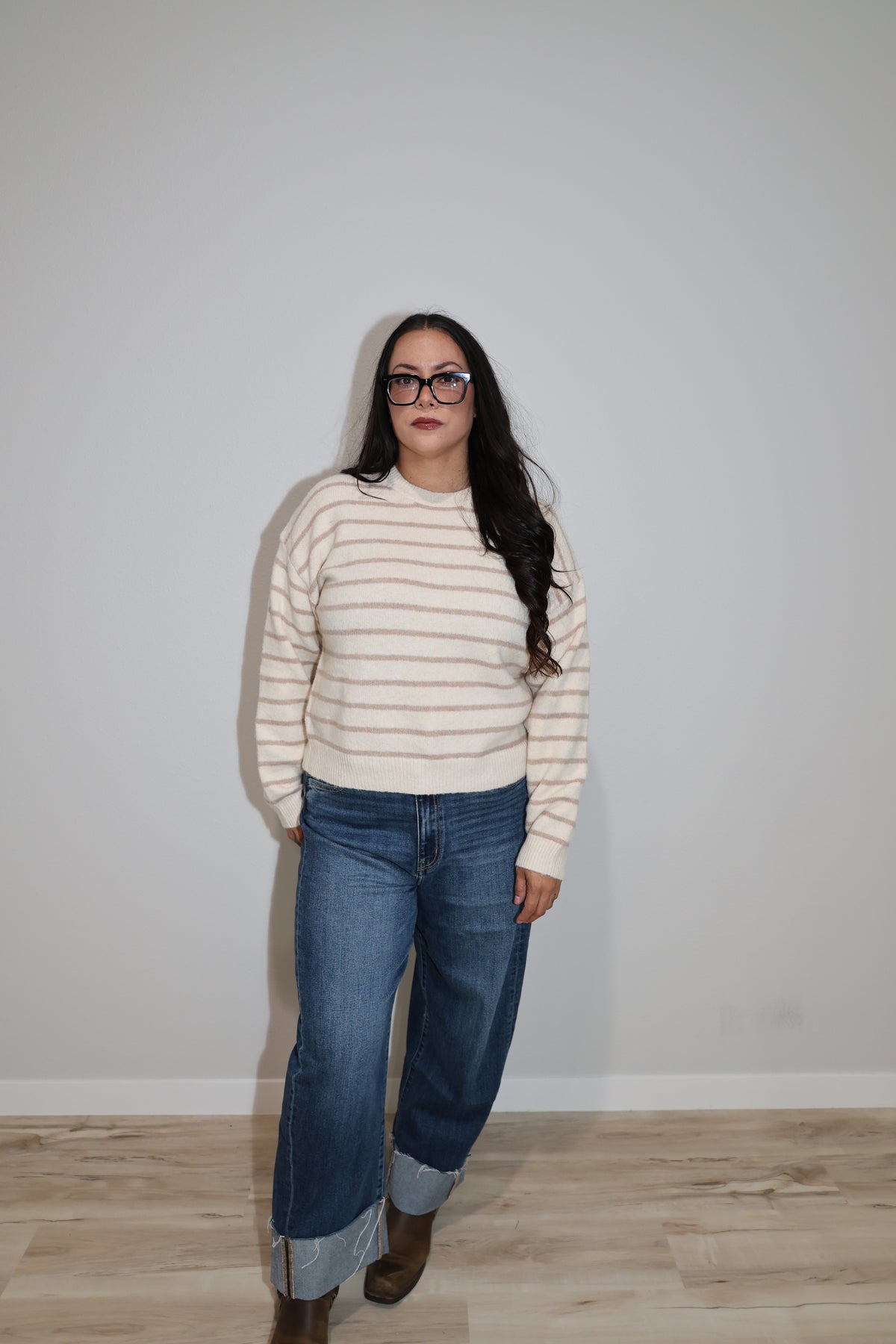 I'll Be There Soon stripe sweater