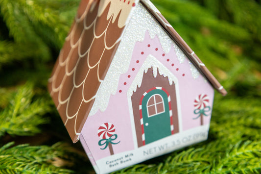 Cait + Co - Bath Bomb Christmas Ornament House - Pink