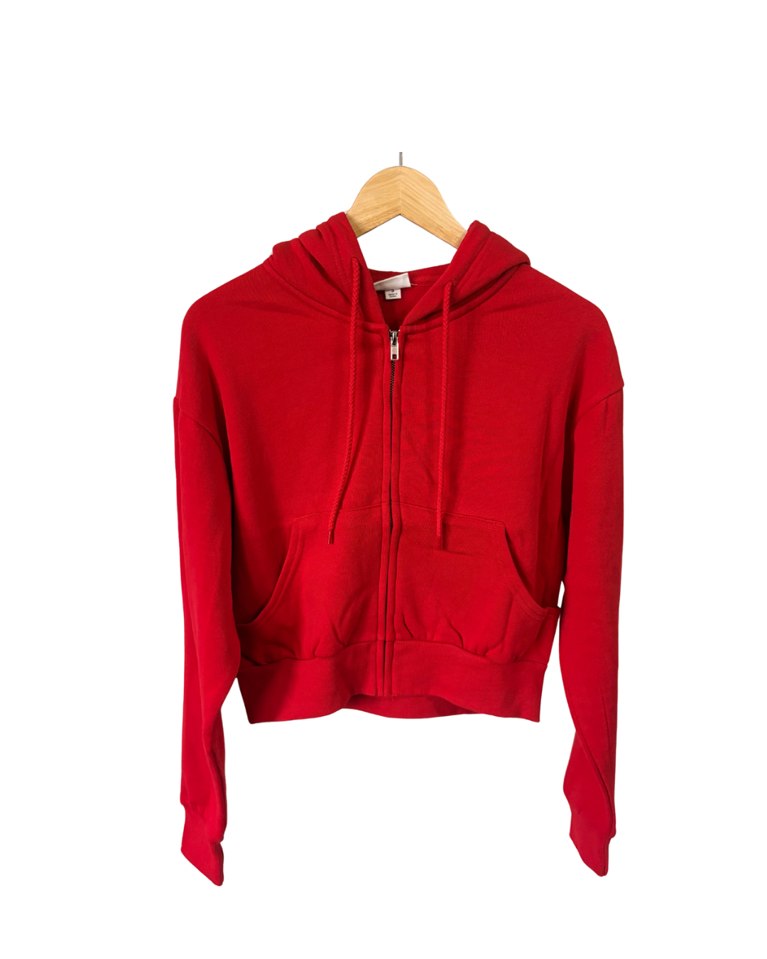 Reflex basic fleece crop full zip up hoodie