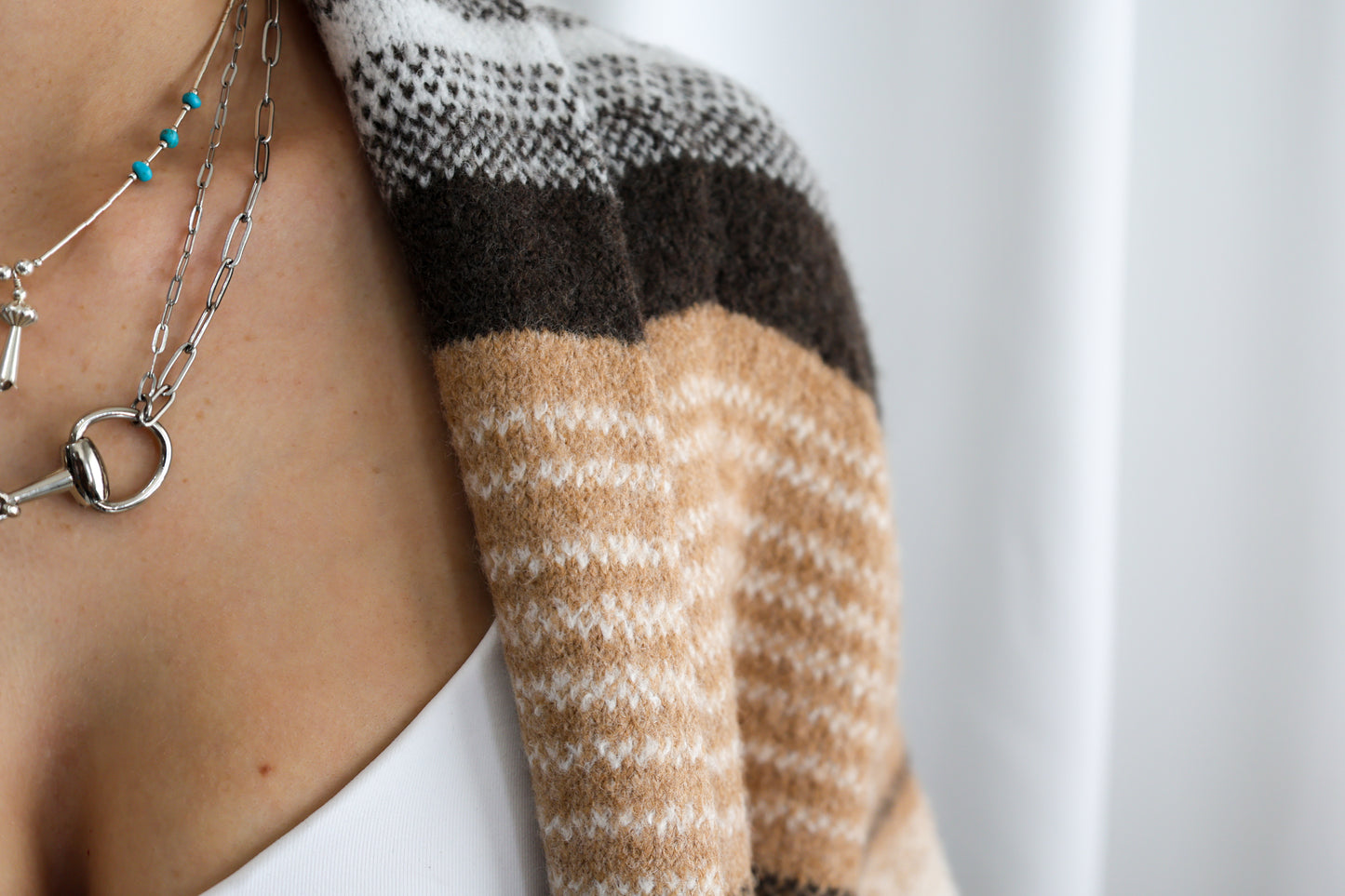 Lovestitch - Striped Coatigan with Pockets