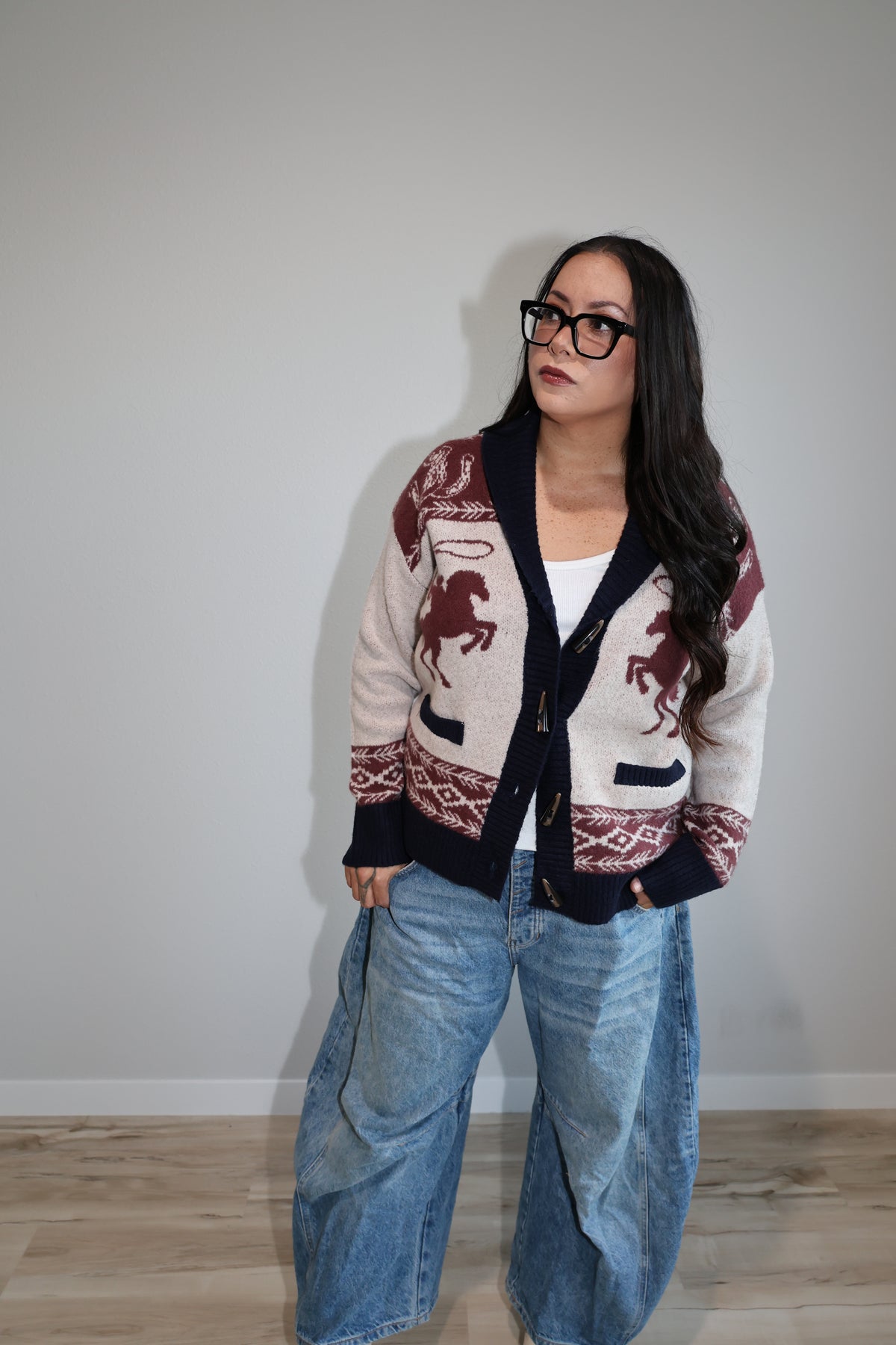 Further West toggle button cardigan