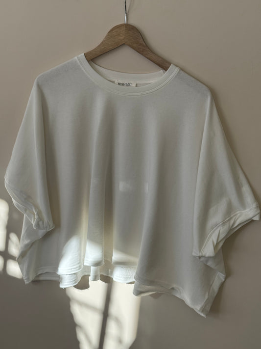 Wishlist - Oversized Relaxed Crop Knit Tee