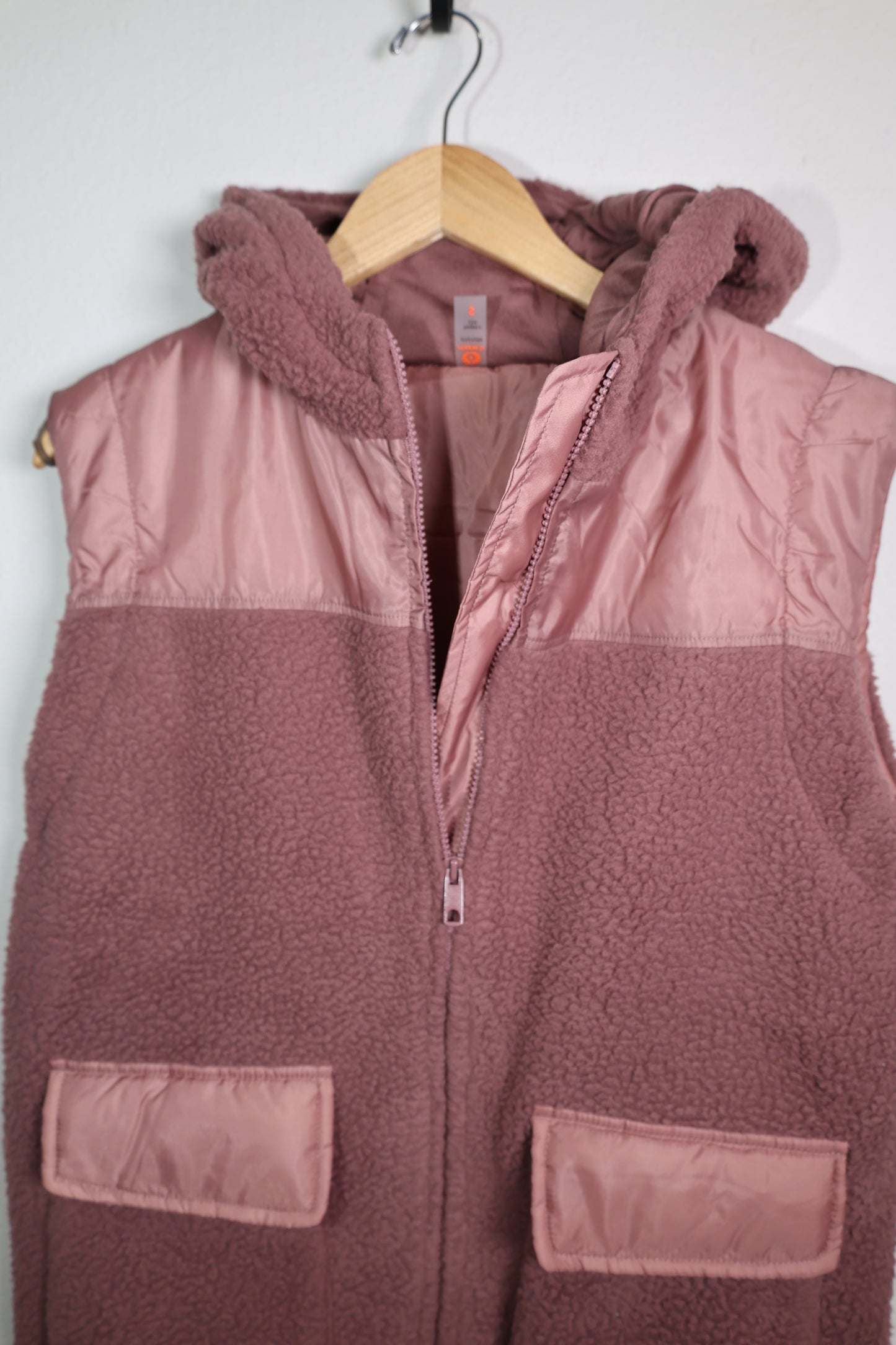 Mono B - Alpine Fleece Zip Up Hooded Vest