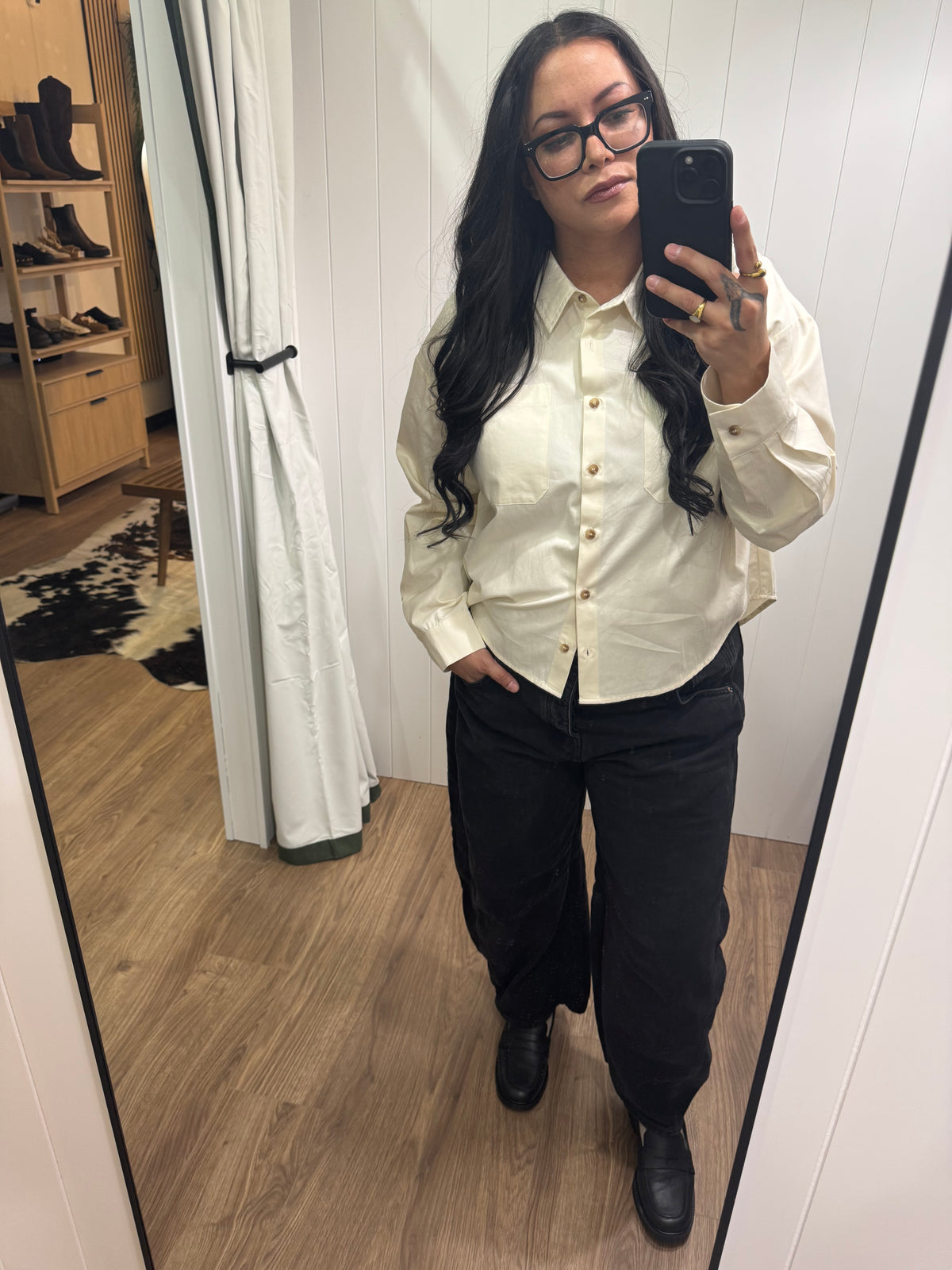 I’ll Find A Way oversized button front shirt long