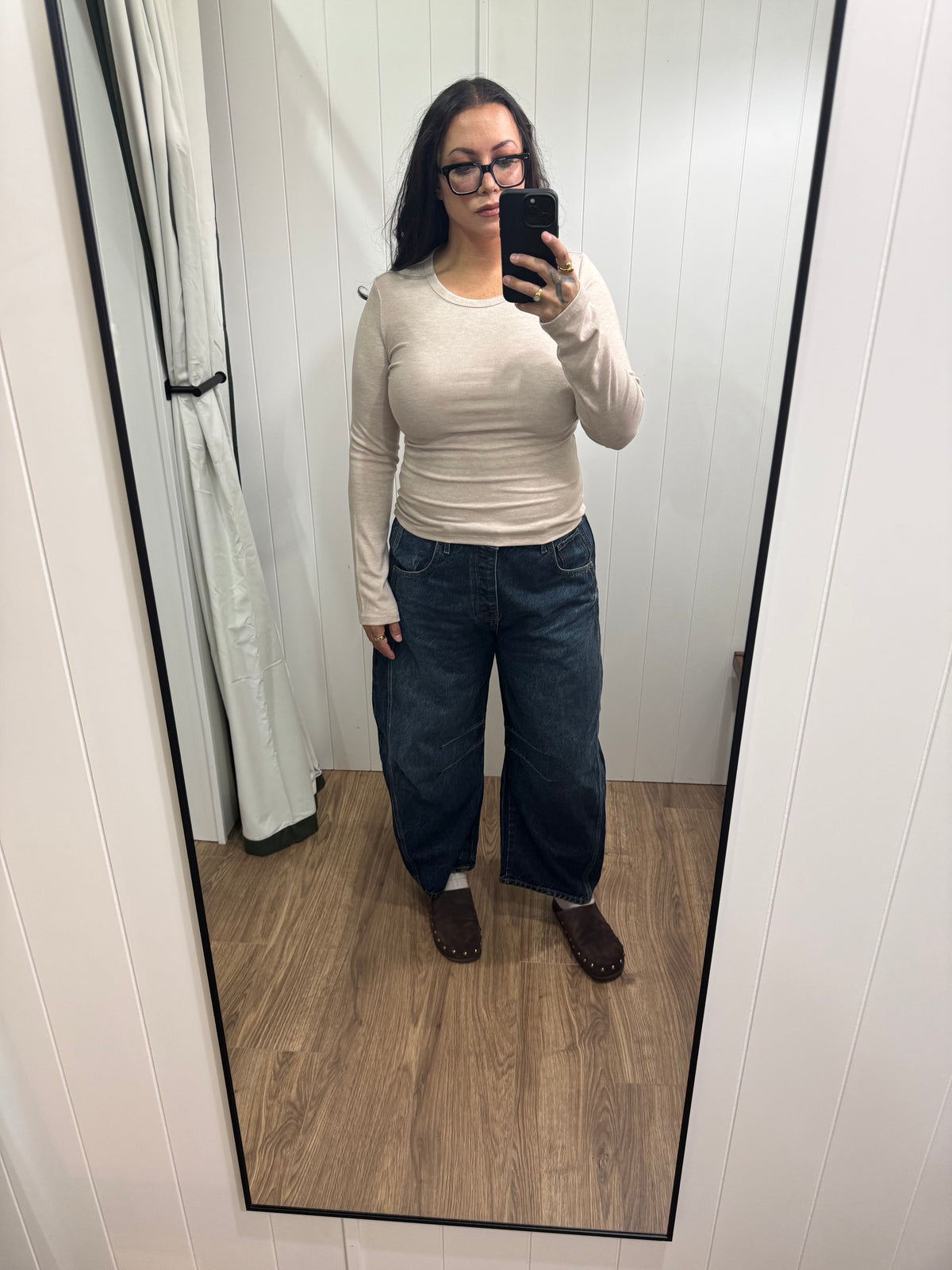 Can I Come With fitted long sleeve top