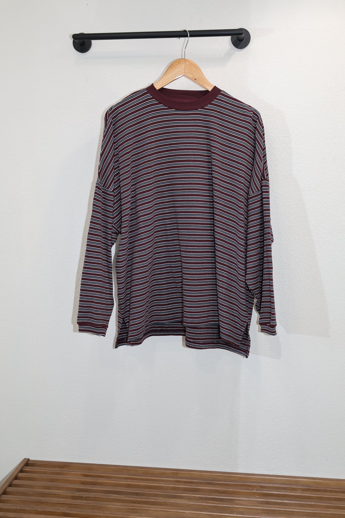 Wolves Den stripe long sleeve shirt