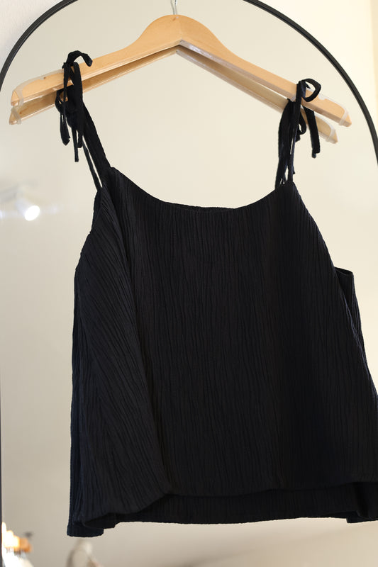 Dress Forum - Black Shoulder Tie Tank