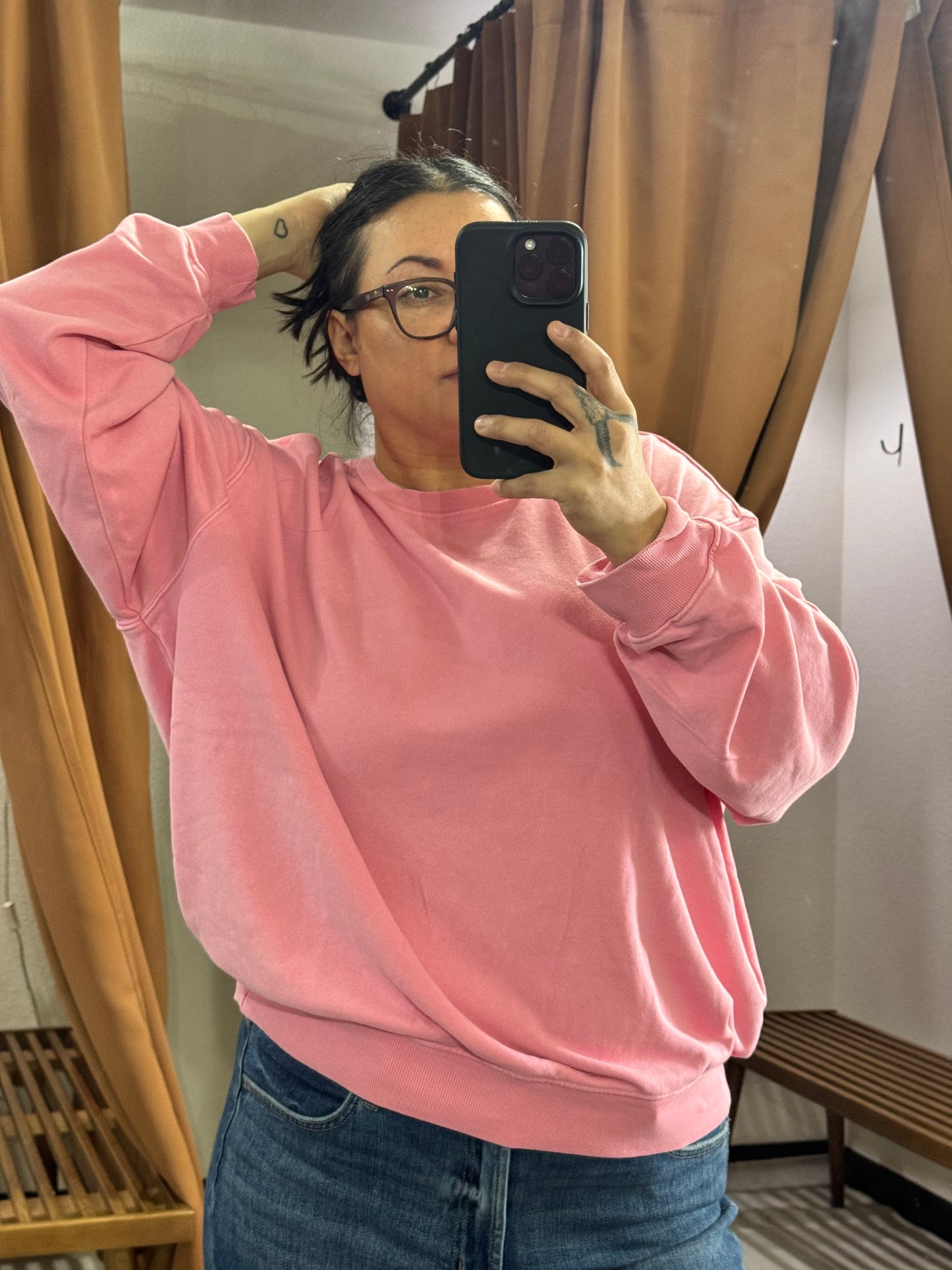 Double Zero - Mineral Washed Crew Neck Sweatshirt