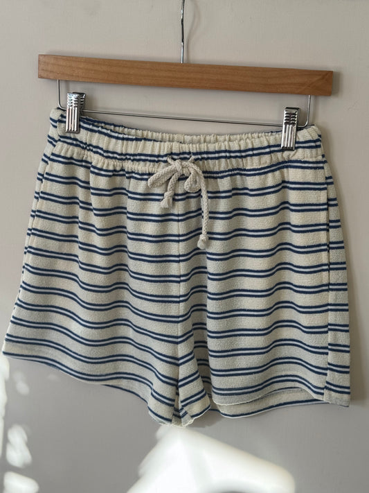 Wishlist - Blue/Cream Striped Lounge Shorts w/ Pockets