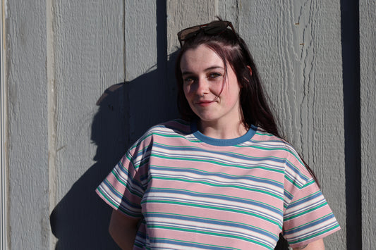 Wishlist Apparel - MULTICOLOR STRIPED KNIT TEE