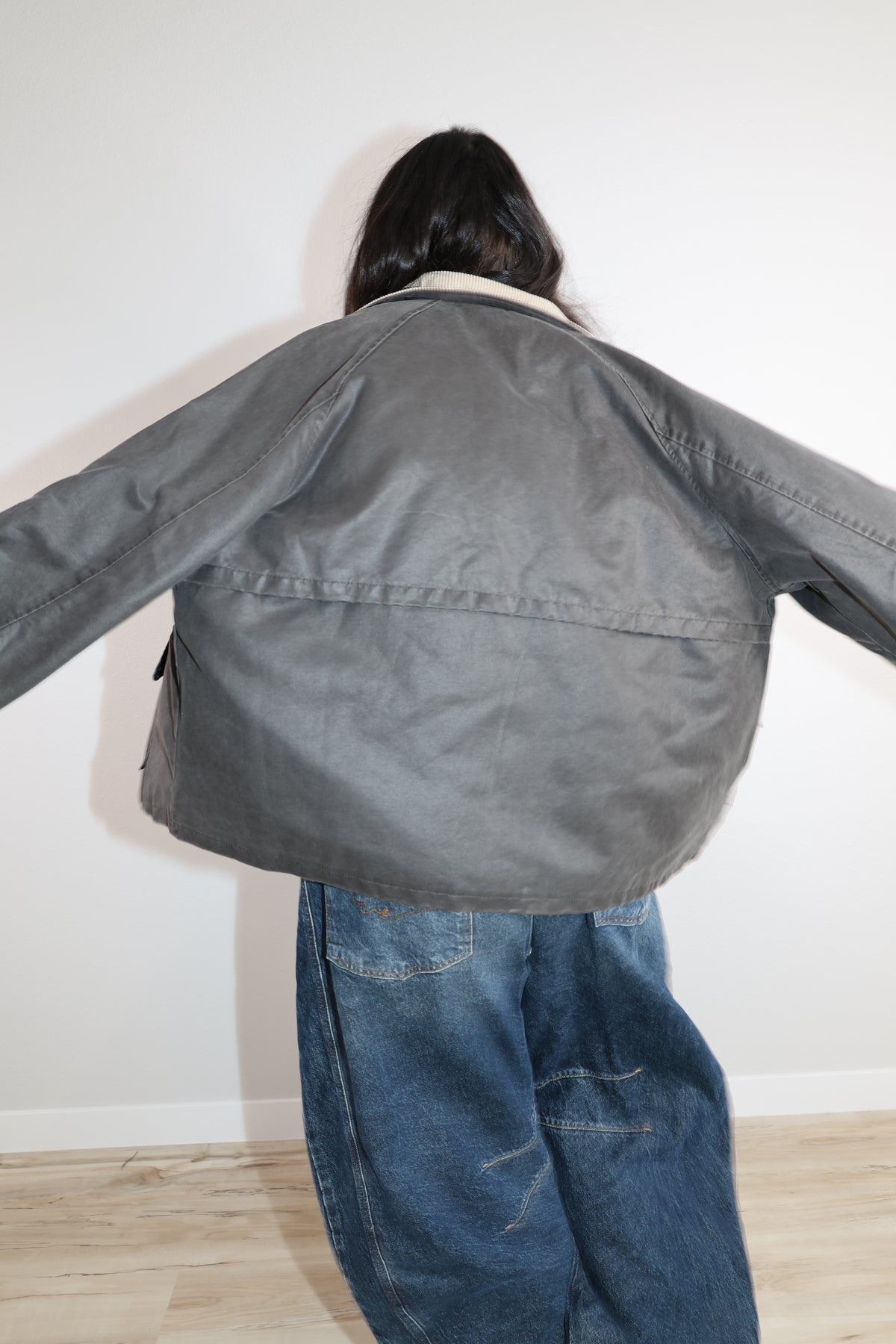 City Lights contrast collar utility jacket