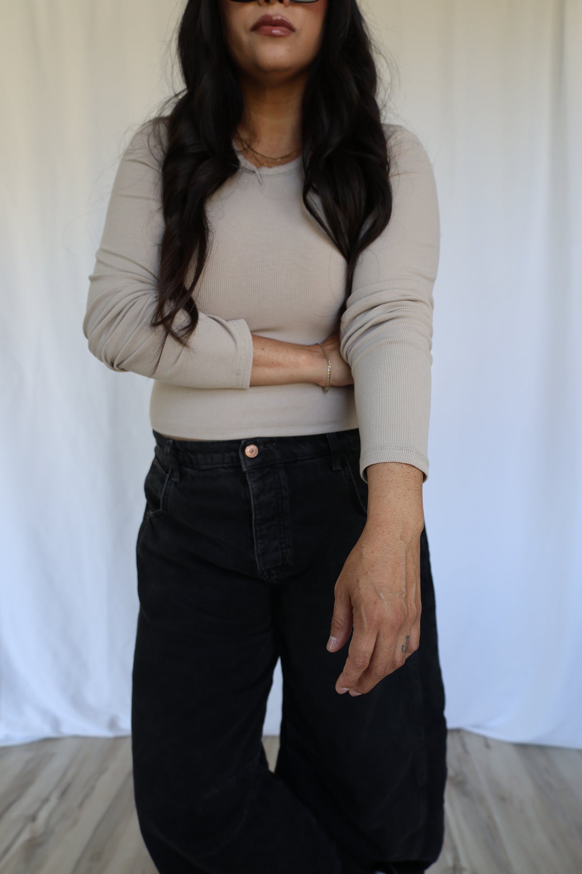 You Got This cropped long sleeve ribbed tee