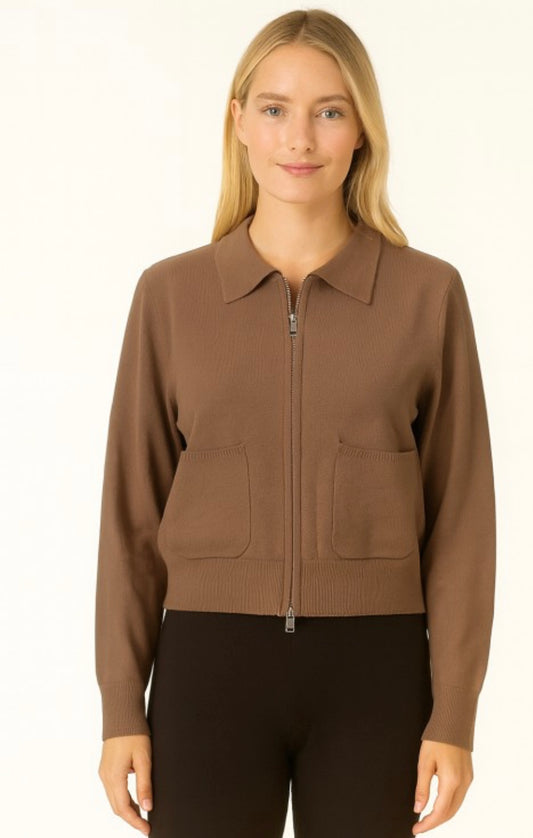 Dreamers by Debut Mocha Sweater Zip up