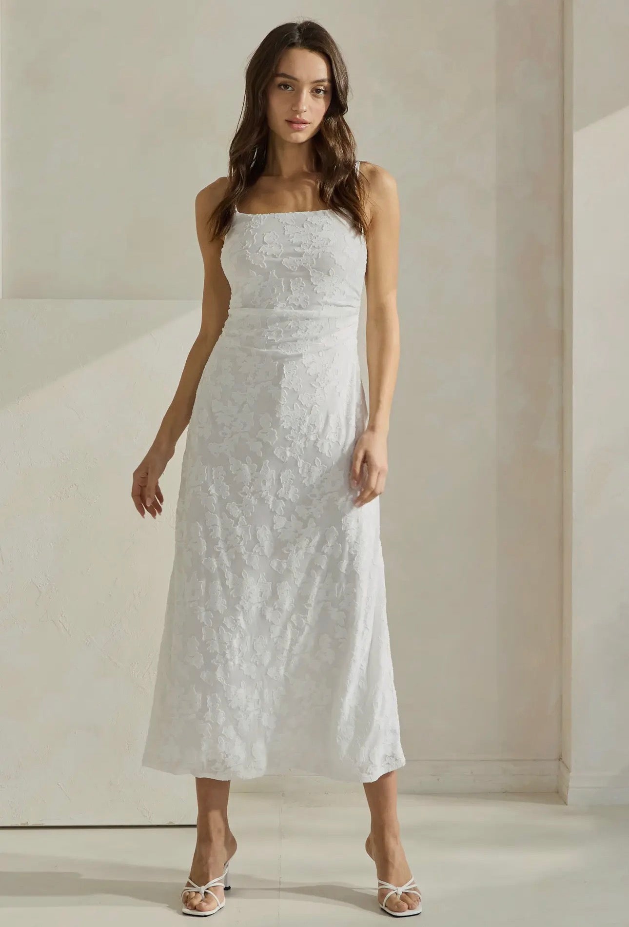 Able Maxi fitted texture dress