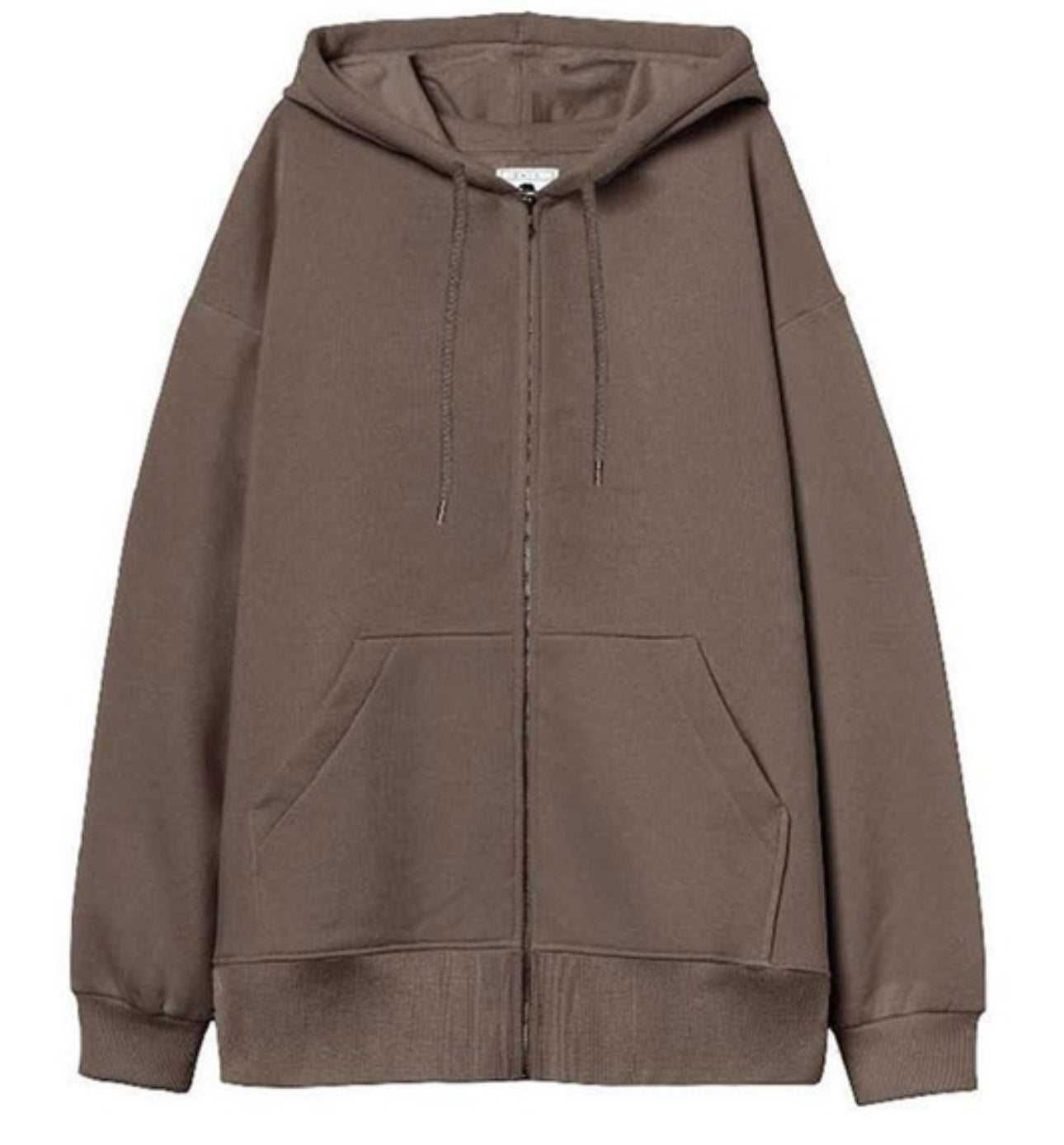 Reflex oversized full length fleece boyfriend zip up hoodie