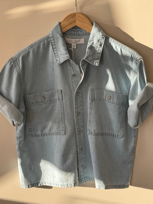 Judy Blue Jeans - Boxy Featherweight Work Shirt