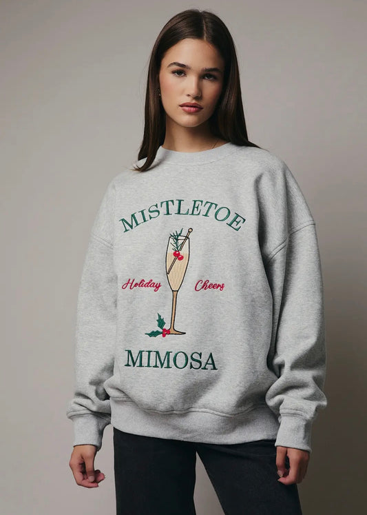 Sunday Edition Mistletoe Mimosa crewneck sweatshirt