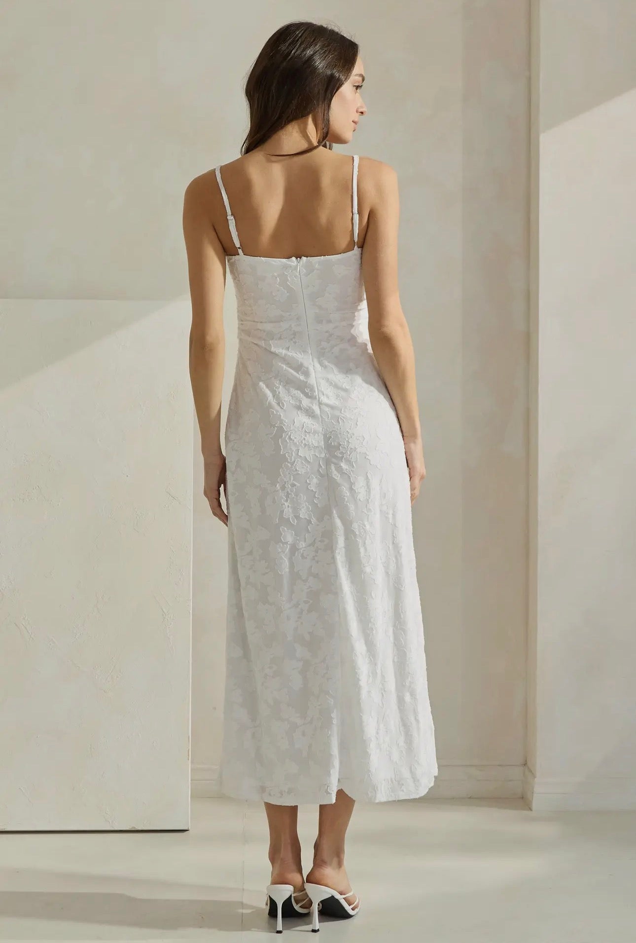 Able Maxi fitted texture dress