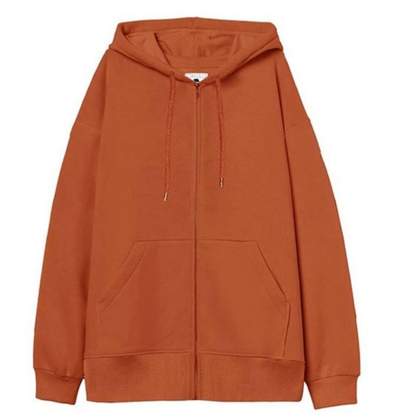 Reflex oversized full length fleece boyfriend zip up hoodie