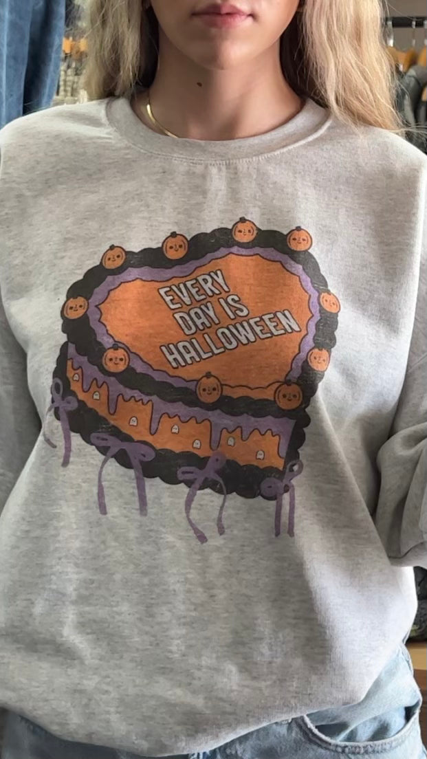 WKNDER - Every Day is Halloween Cake Graphic Sweatshirt