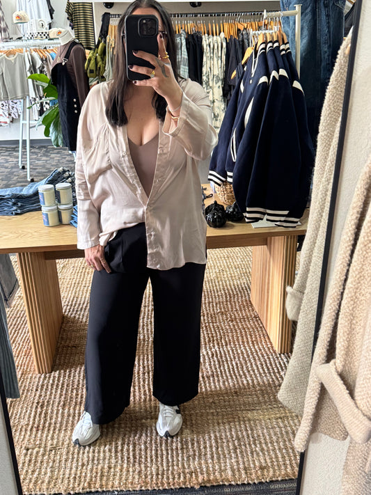 Dress Forum solid wide leg pant