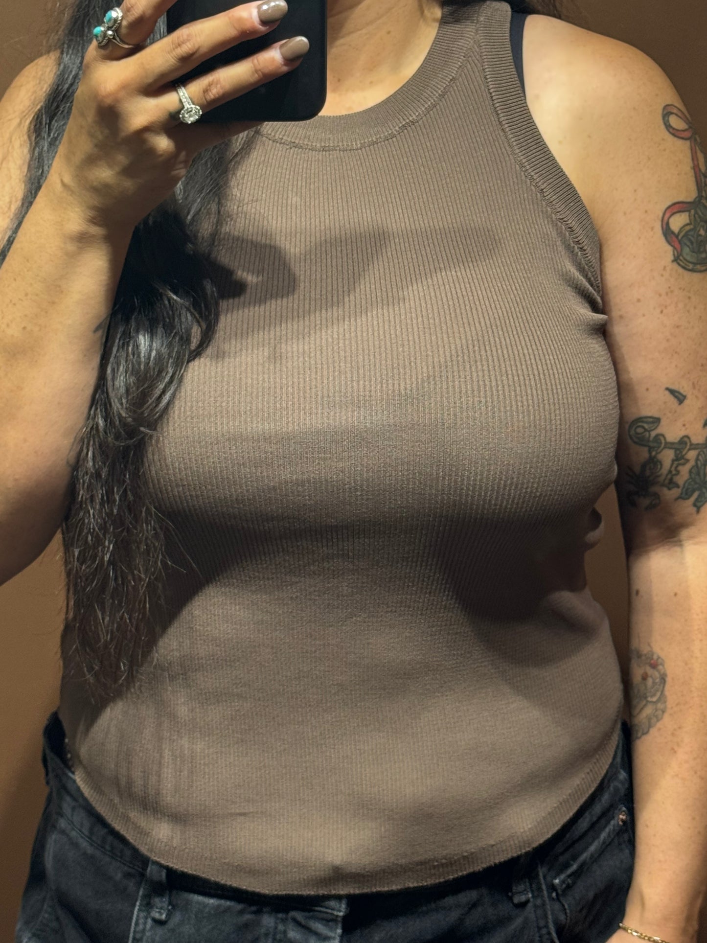 Here's To You classic ribbed tank top