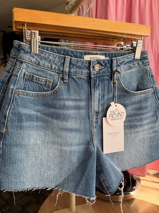 Hidden Jeans - Medium Wash Classic 4in A Line Shorts