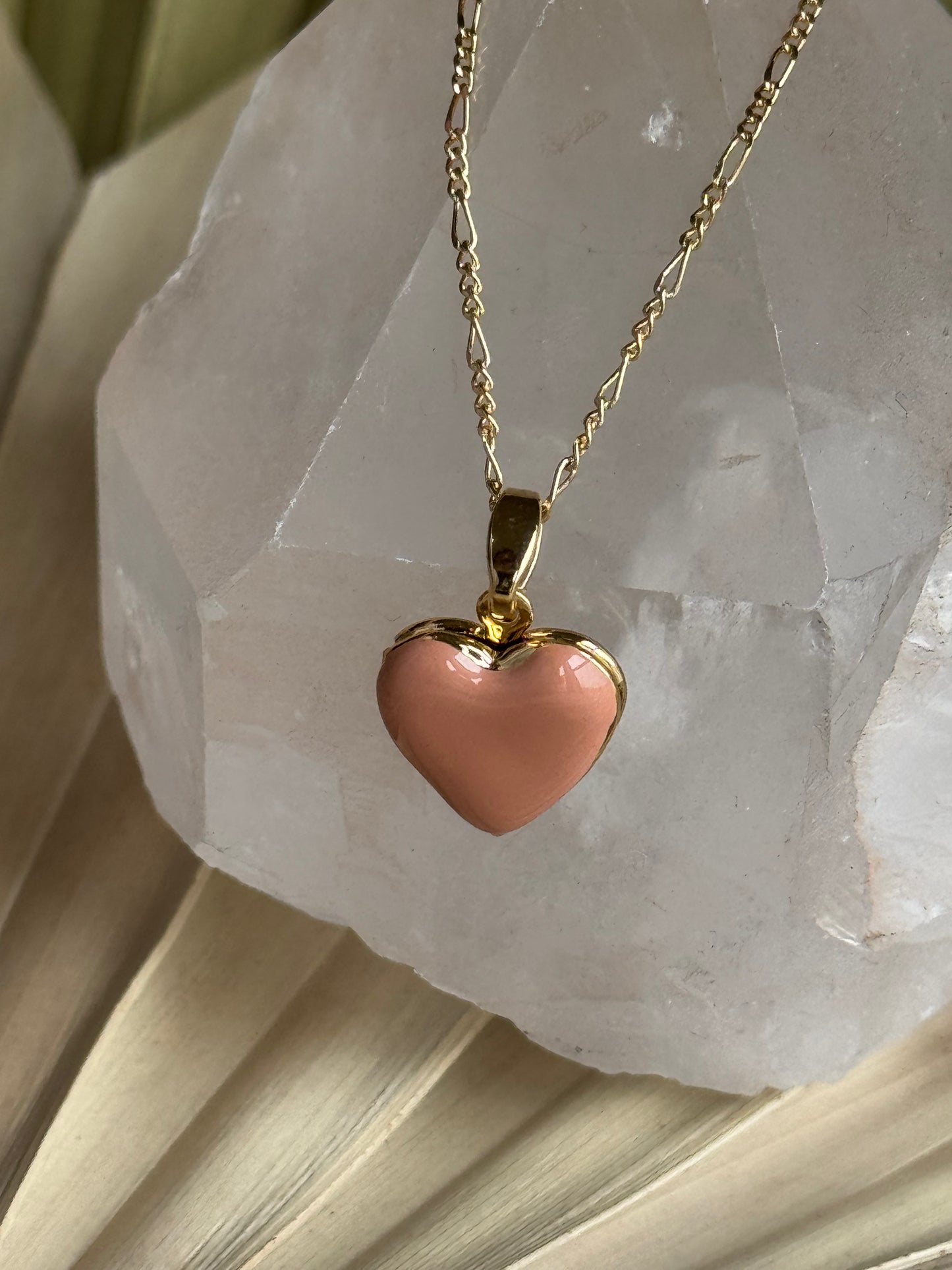 Amano Studio - Small Heart Enamel Locket necklace