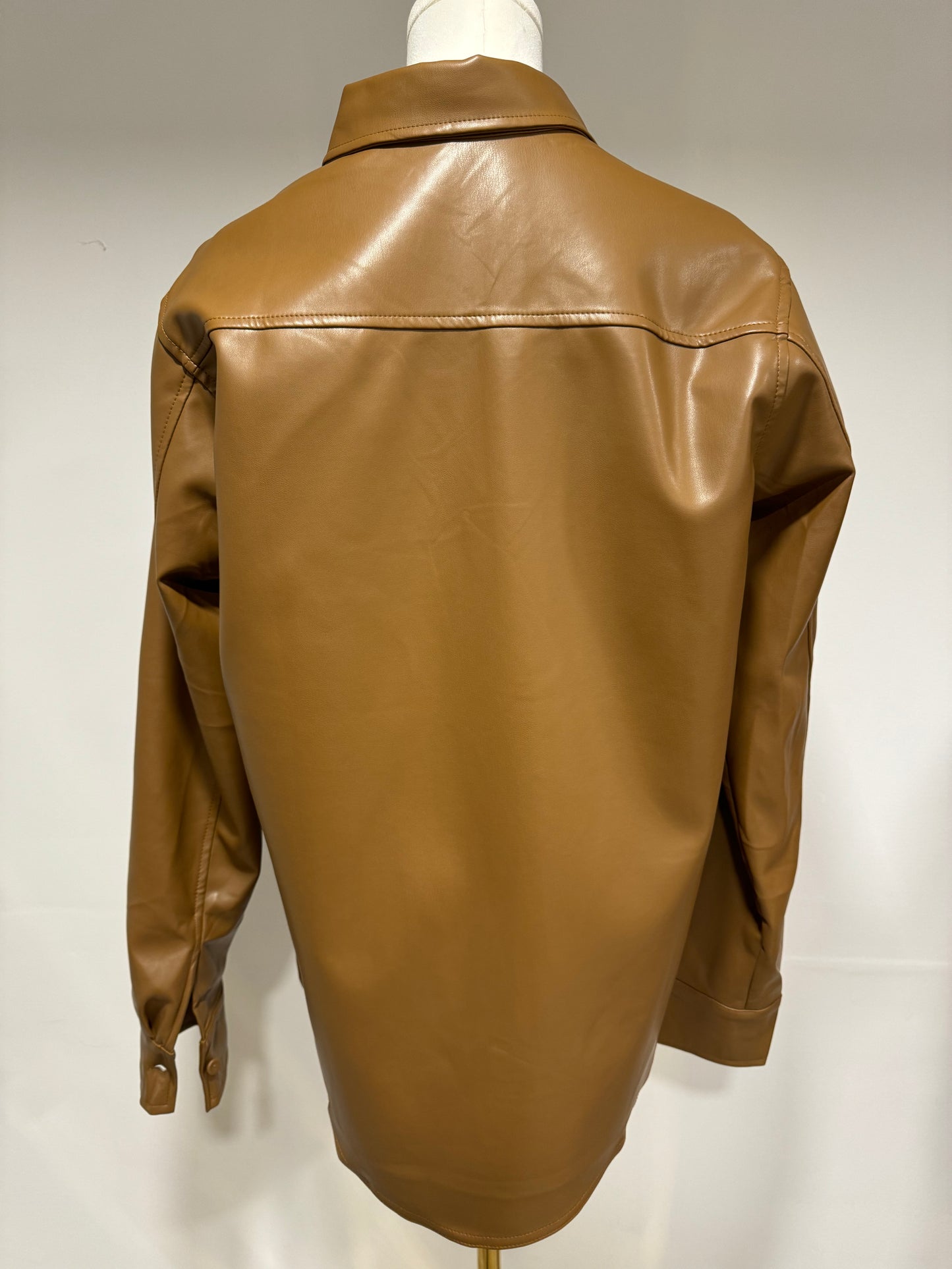 Faux leather Shacket