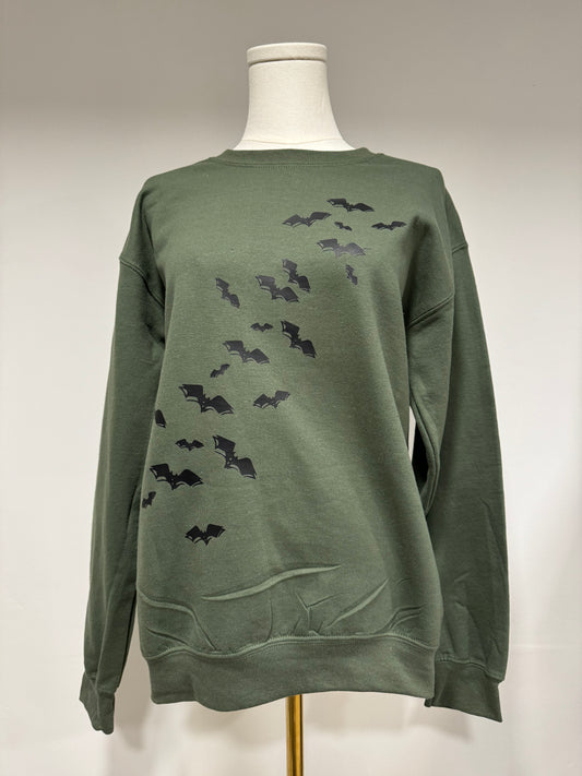 Haunted house bats 🦇 crewneck graphic sweatshirt