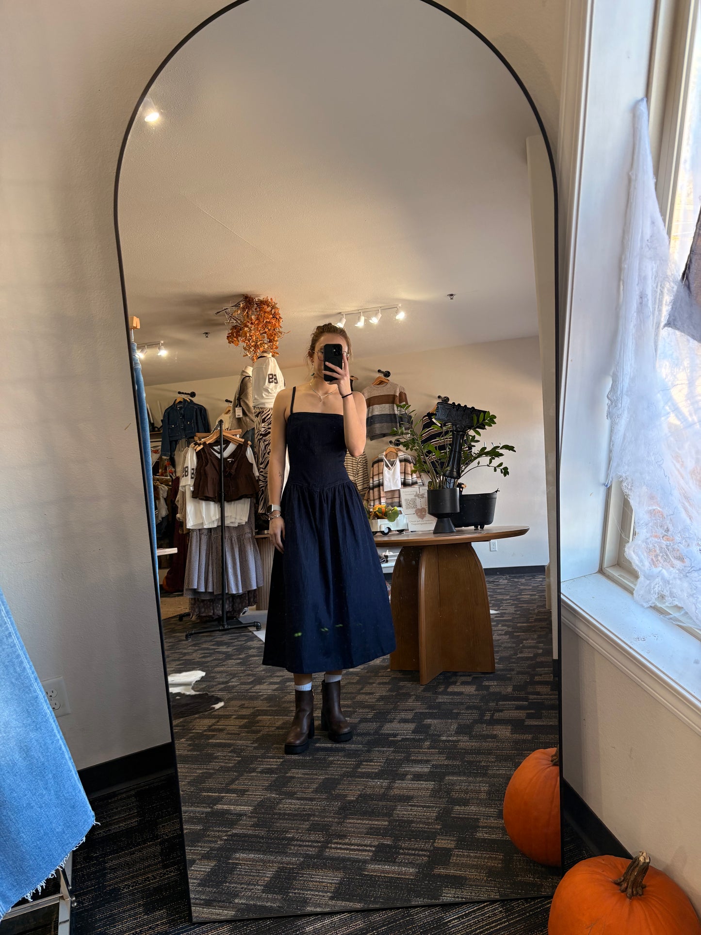 Sunday Edition dark denim Sleeveless Mini Dress