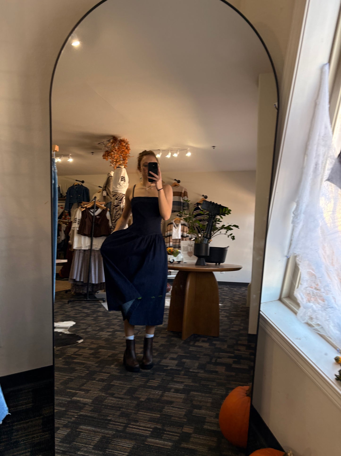 Sunday Edition dark denim Sleeveless Mini Dress