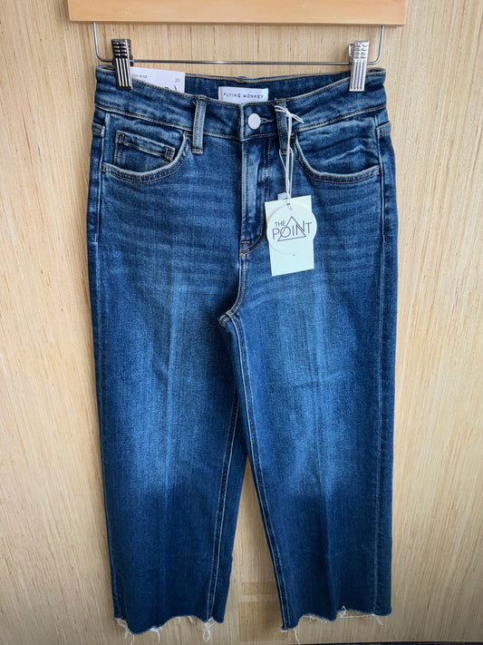 Flying Monkey - Dark Wash High Rise Wide Leg Jeans