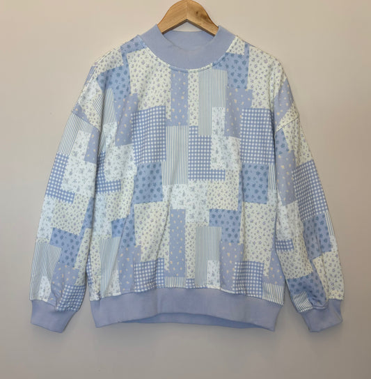 Le Lis - Patchwork Print Mock-neck Sweatshirt