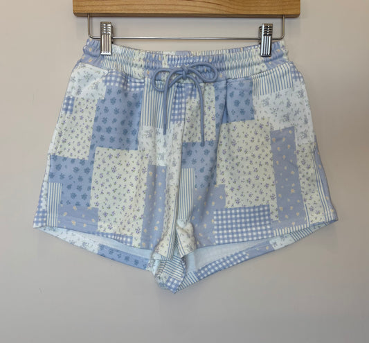 Le Lis - Patchwork Print Drawstring Sweat Shorts