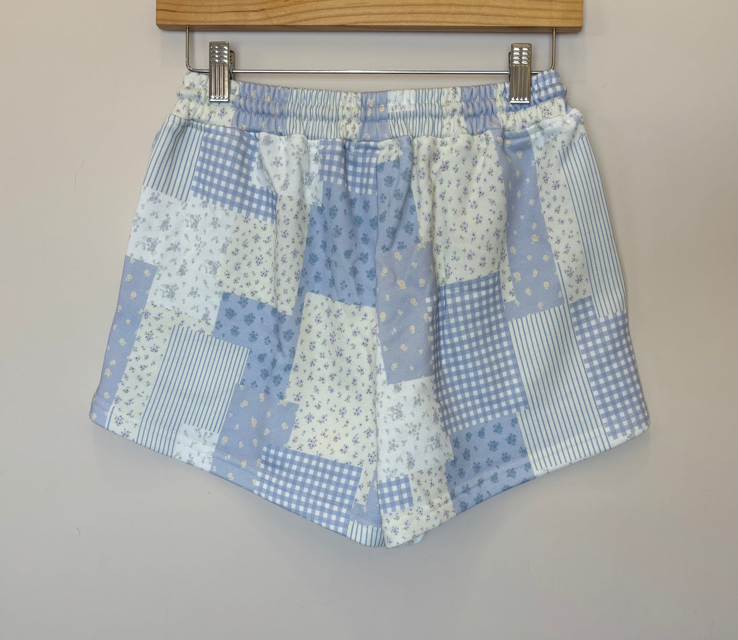Le Lis - Patchwork Print Drawstring Sweat Shorts
