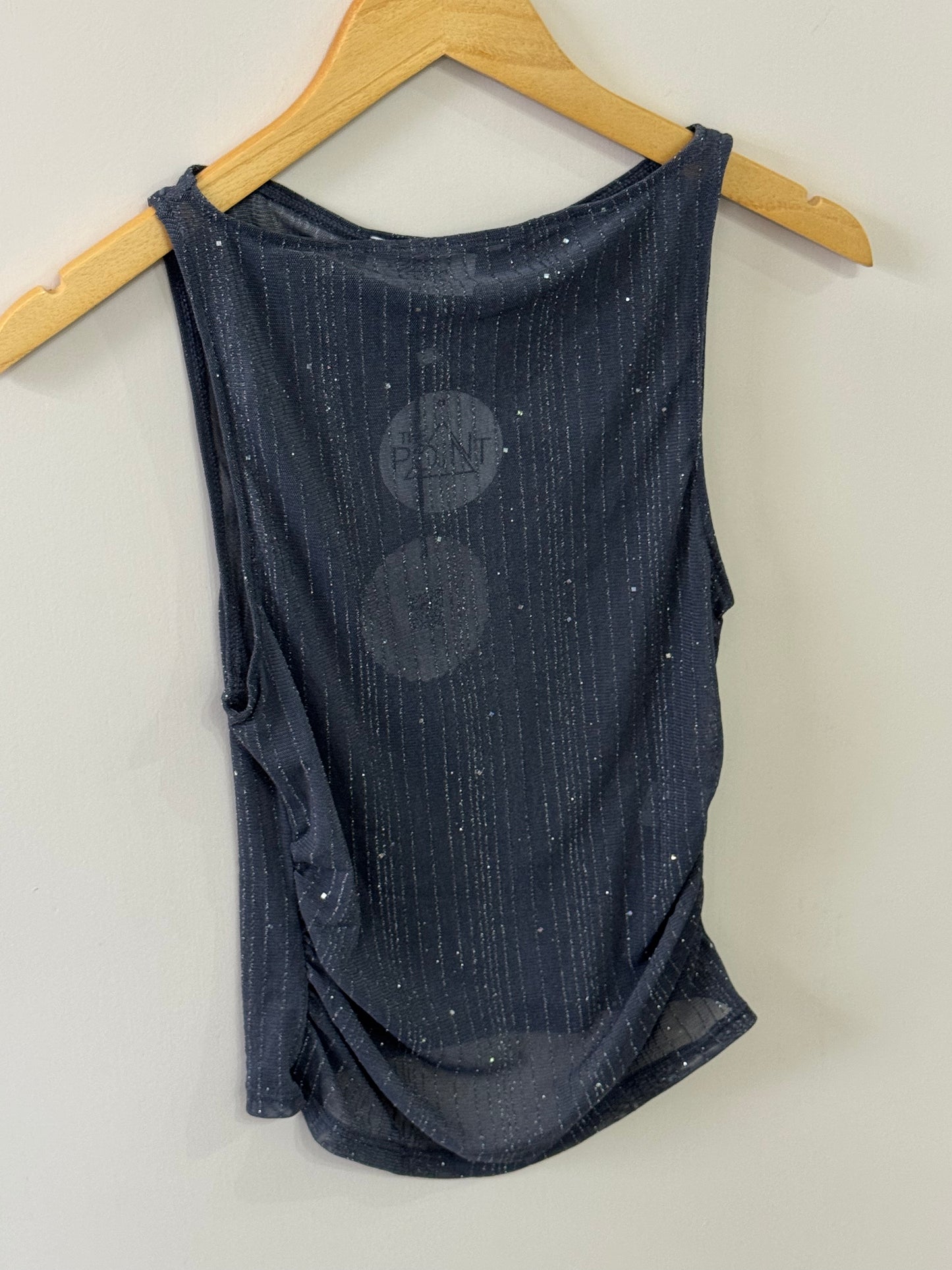 TICTOC - Miura Mesh Sparkle Boat Neck Tank
