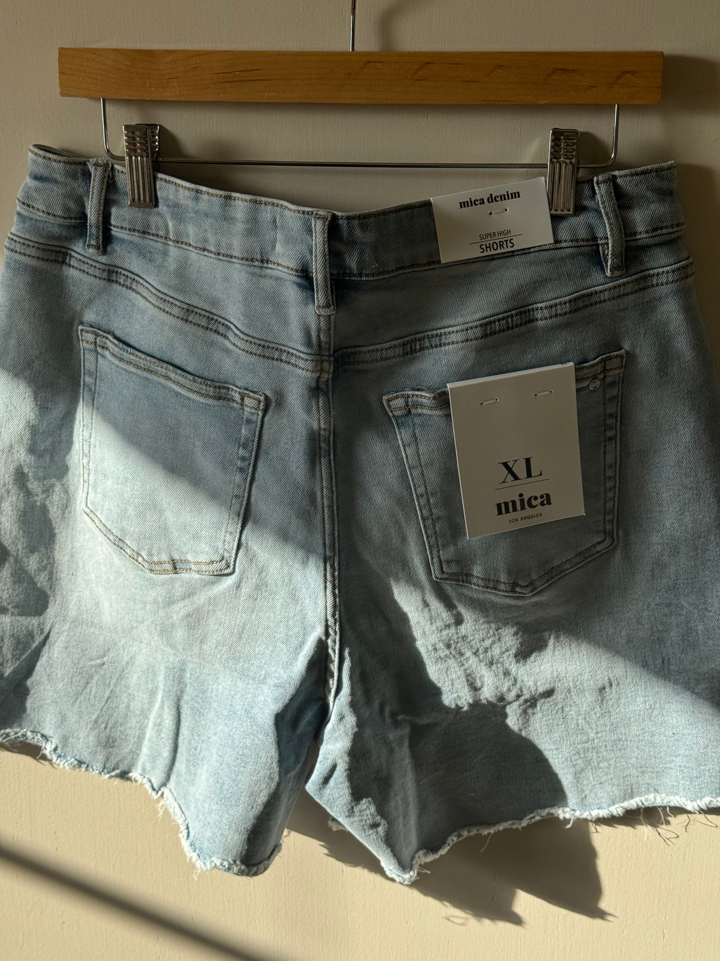 Mica Denim - PLUS SIZE Super High Rise Denim Shorts