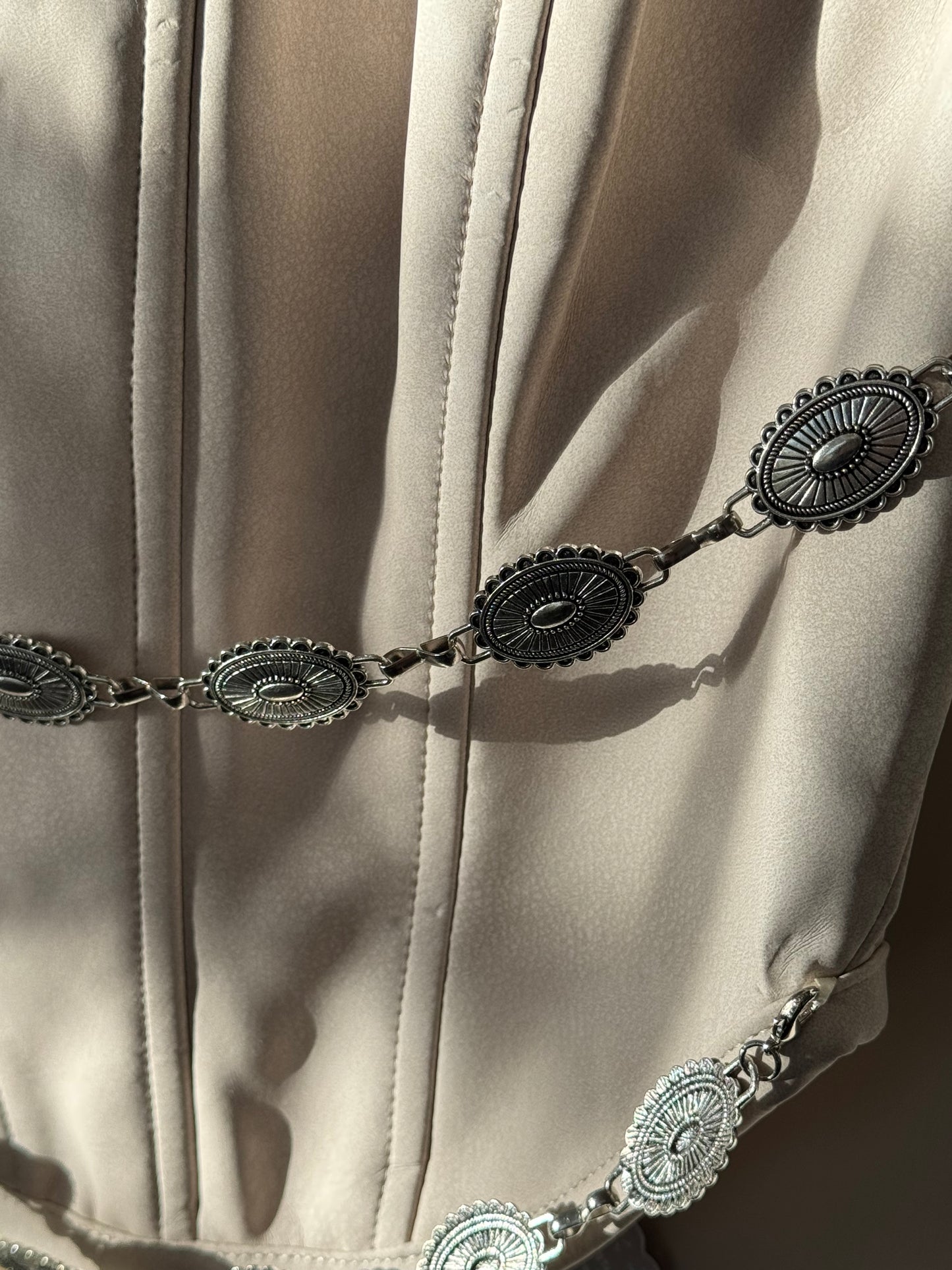 TicToc - Glendora Faux Leather Strapless Corset Top w/ Chain Detail