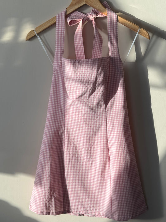 Le Lis - Pink Halter-neck Gingham Mini Dress