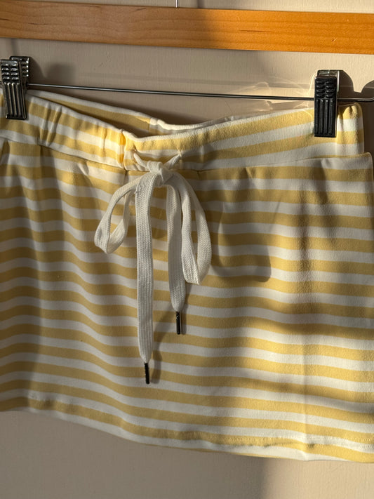 Le Lis - Butter/White Striped Mid-rise Skort