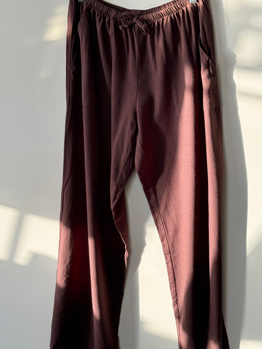 TicToc - Solstice Elastic Waistband Linen Pants w/ Pockets