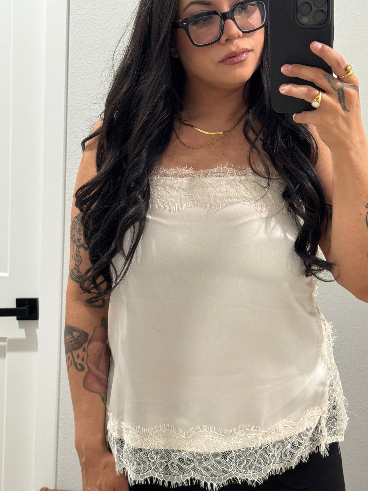 My Lucky Day square neck lace tank