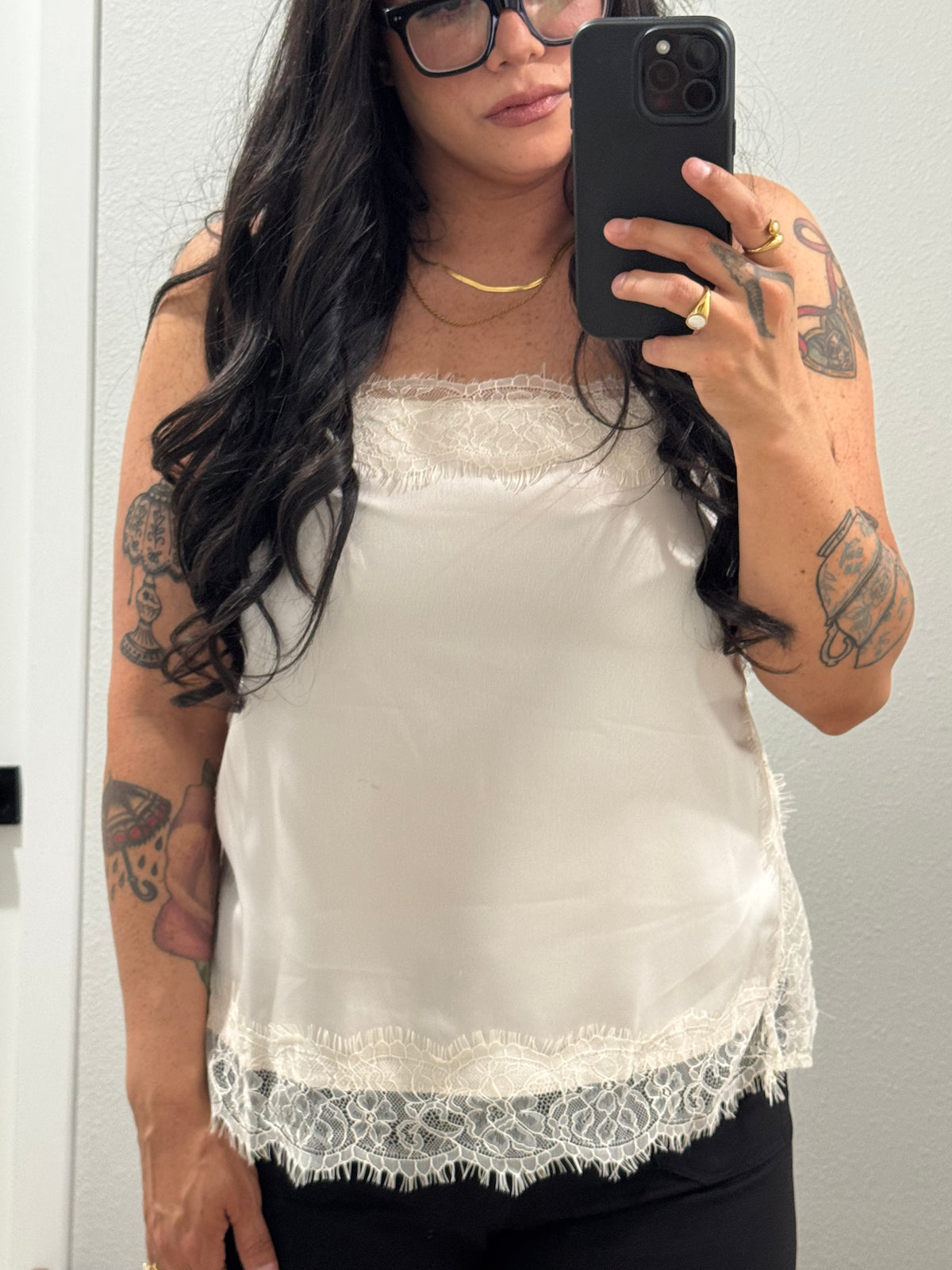 My Lucky Day square neck lace tank