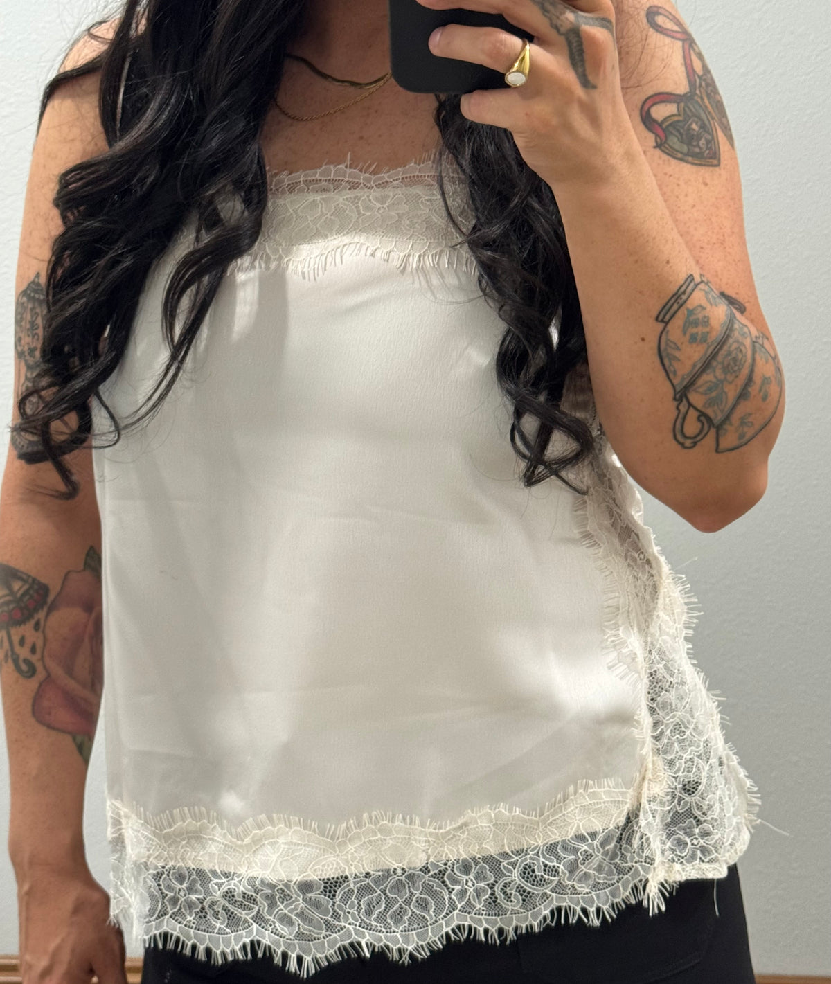 My Lucky Day square neck lace tank