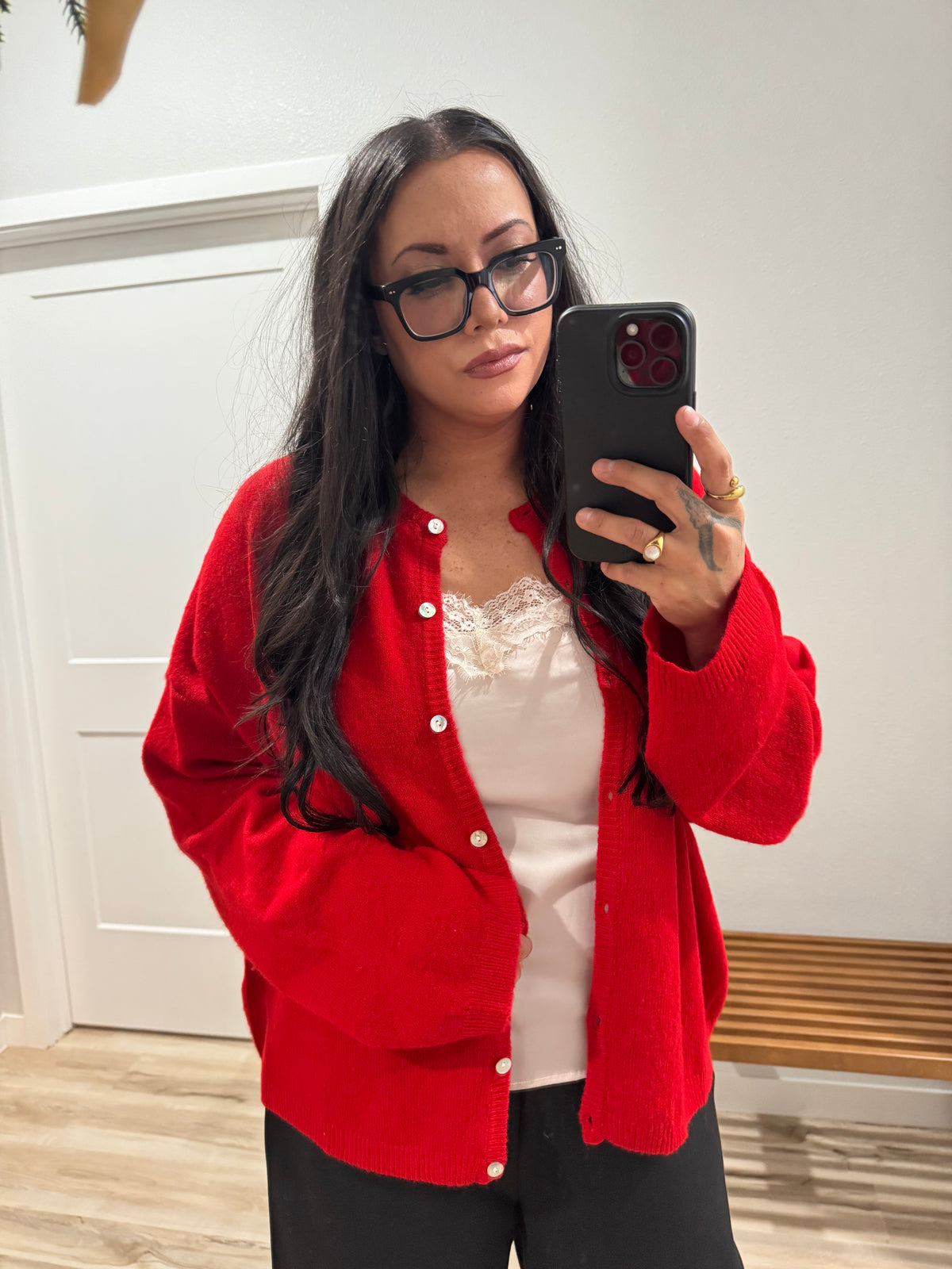 Fireside Nightcap button front oversized cardigan