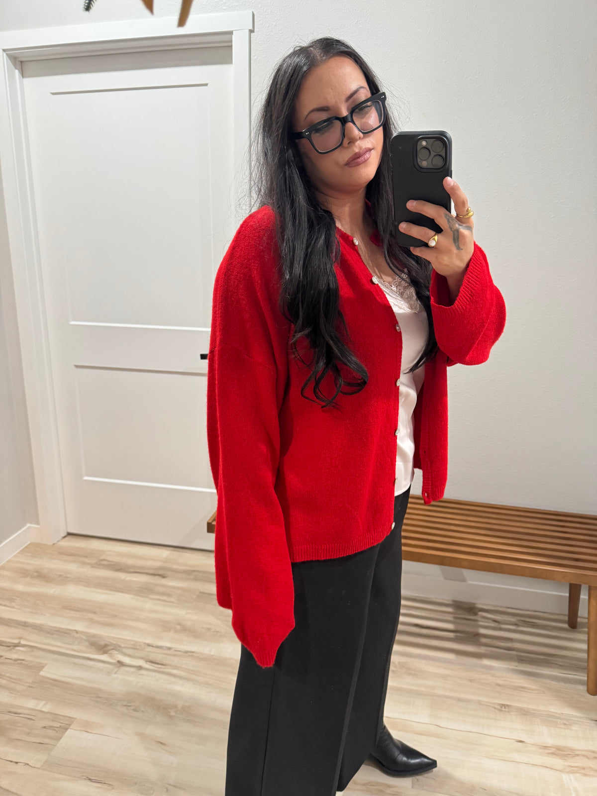 Fireside Nightcap button front oversized cardigan