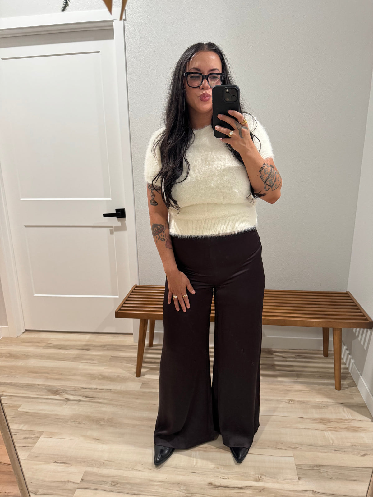 If Only We Could long wide leg pants