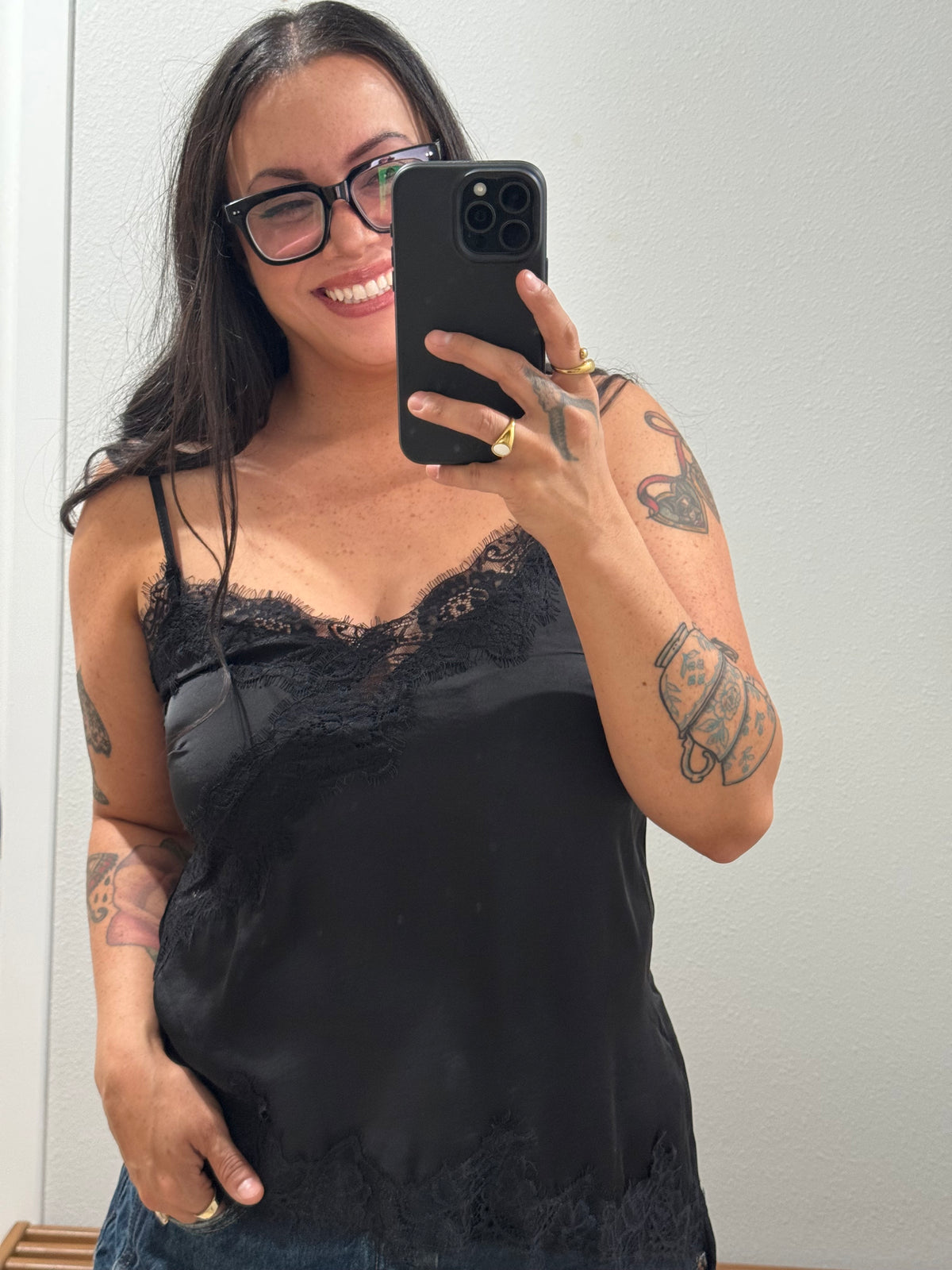 Haven’t You Heard asymmetrical lace tank
