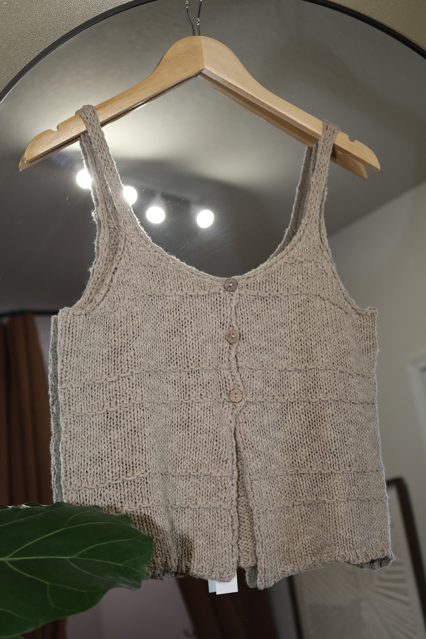 Mustard Seed - FRONT BUTTON CLOSURE SWEATER TANK TOP